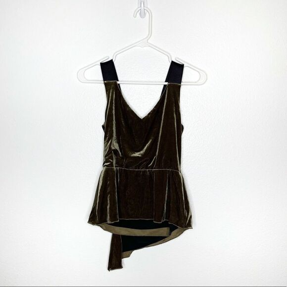 NEW // Bailey/44 Asymmetrical Hem Velvet Top - Picture 3 of 4